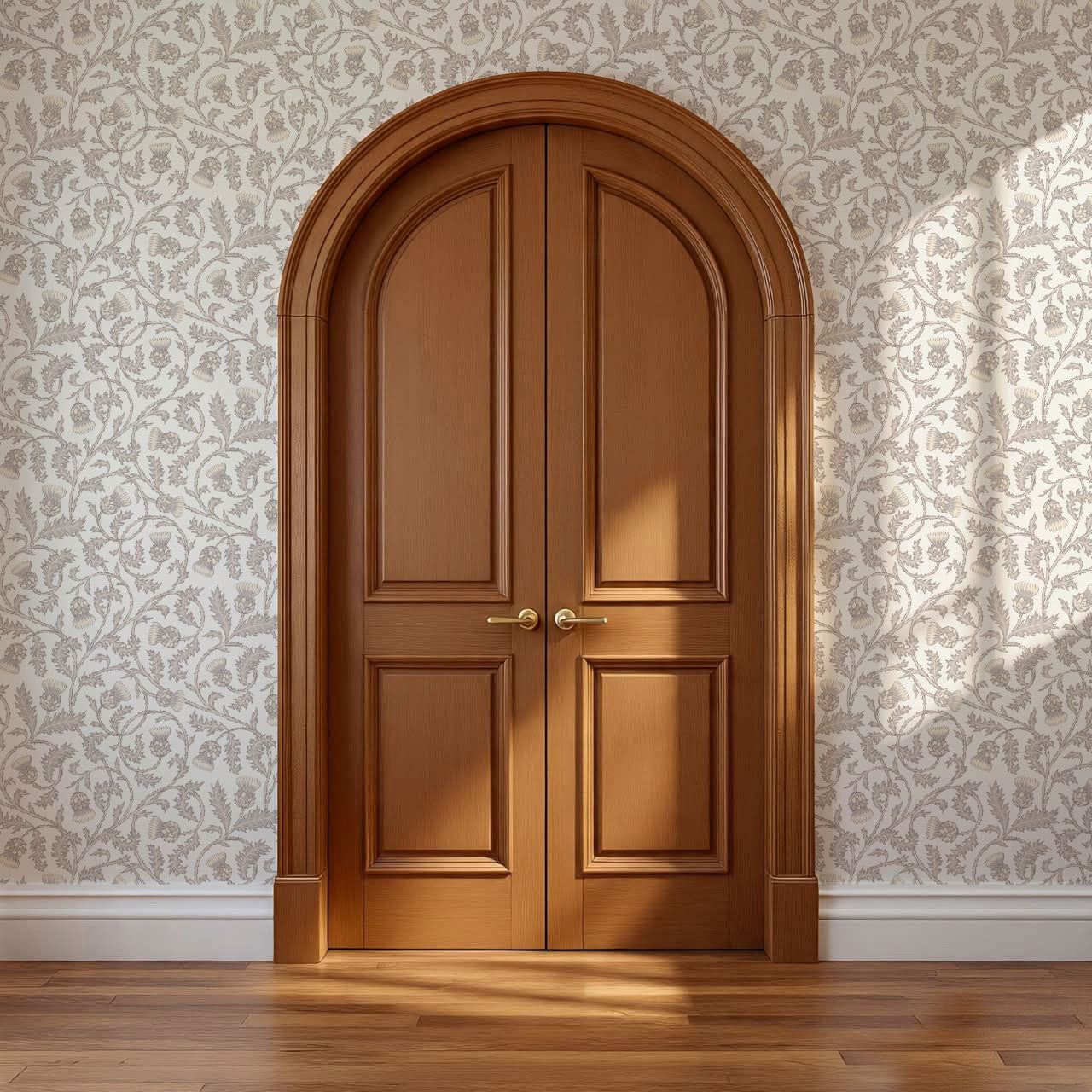 Nova Twisting Thistle Neutral Wallpaper