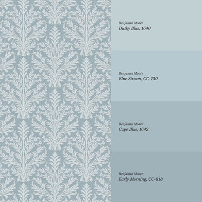 Novalie Diamond Damask Blue Sky Wallpaper