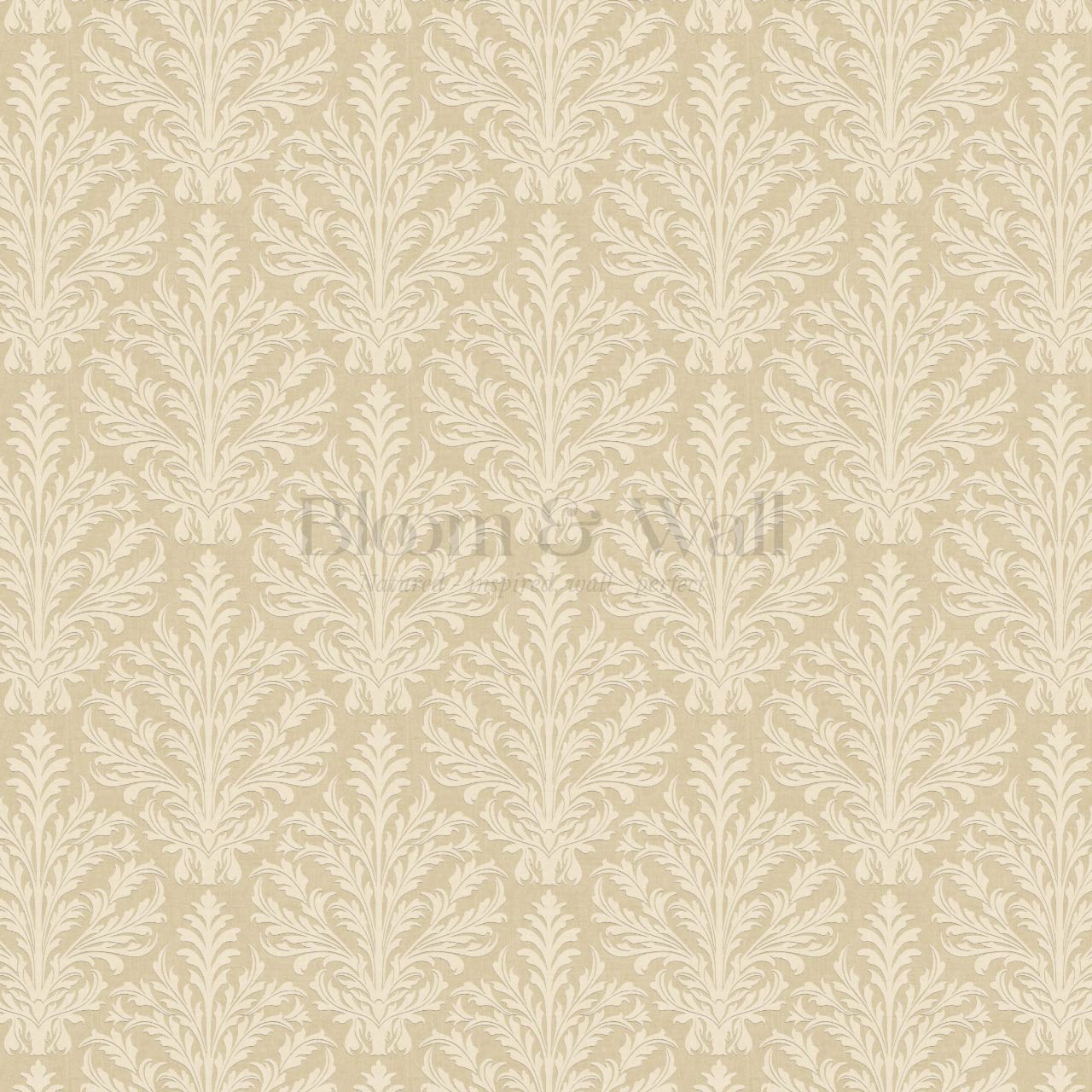 Novalie Diamond Damask Almond Yellow Wallpaper