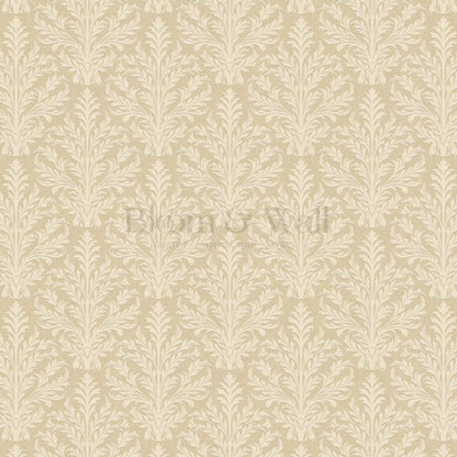 Novalie Diamond Damask Almond Yellow Wallpaper