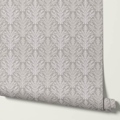 Novalie Diamond Damask Dove Gray Wallpaper
