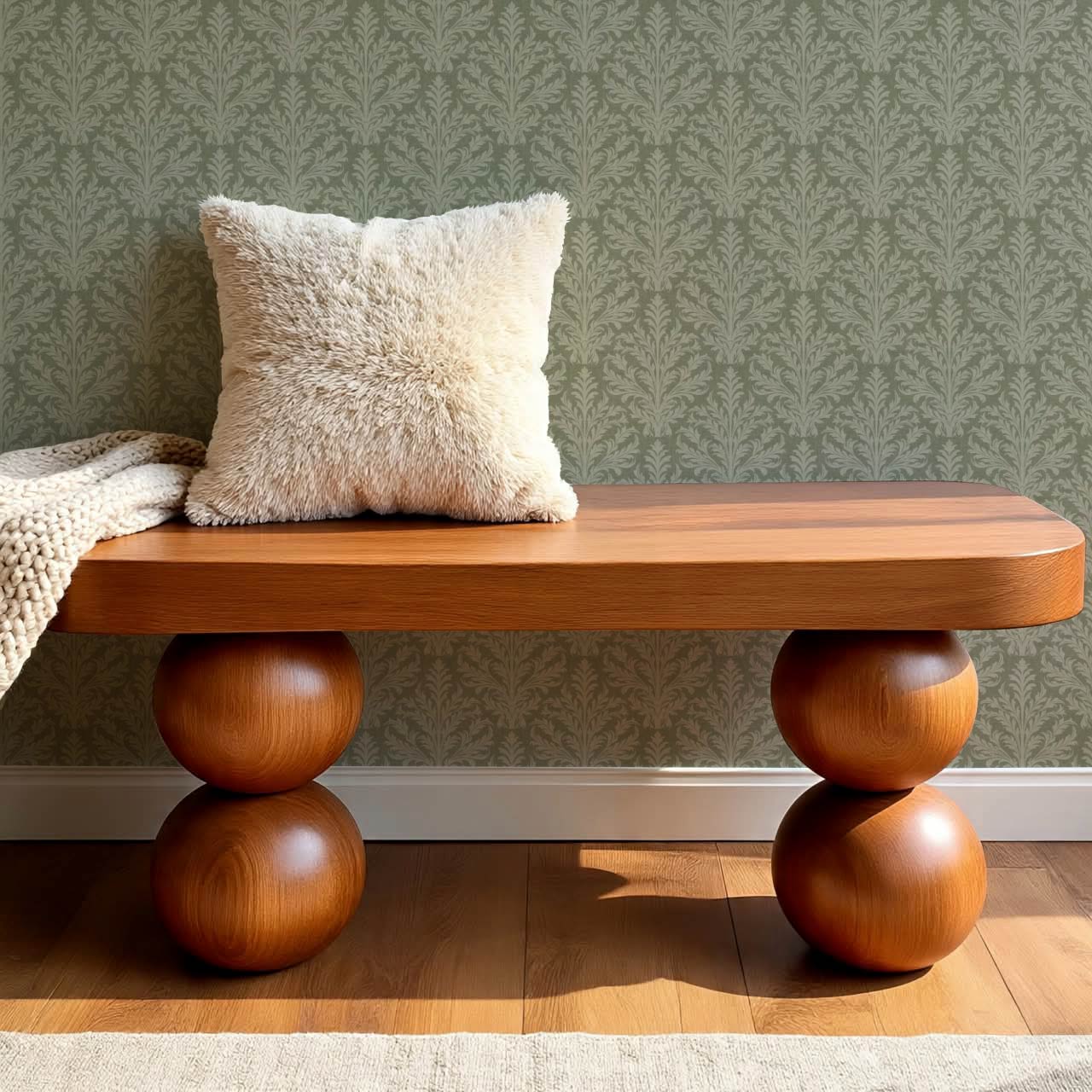 Novalie Diamond Damask Green Olive Wallpaper