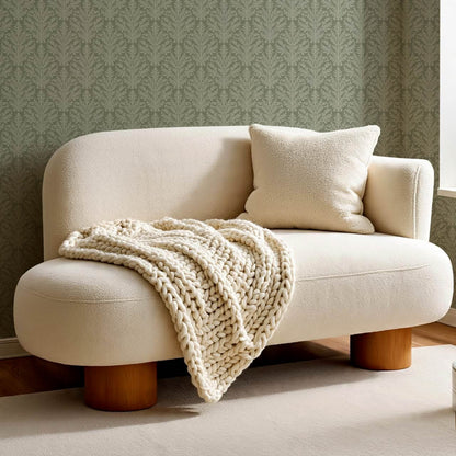 Novalie Diamond Damask Green Olive Wallpaper