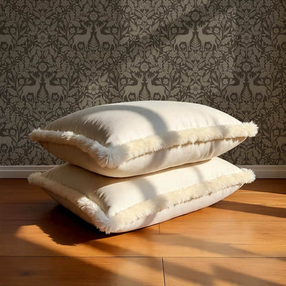 Nefeli Stags Damask Taupe Brown Wallpaper