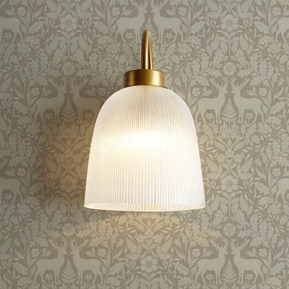 Nefeli Stags Damask Olive Stone Wallpaper