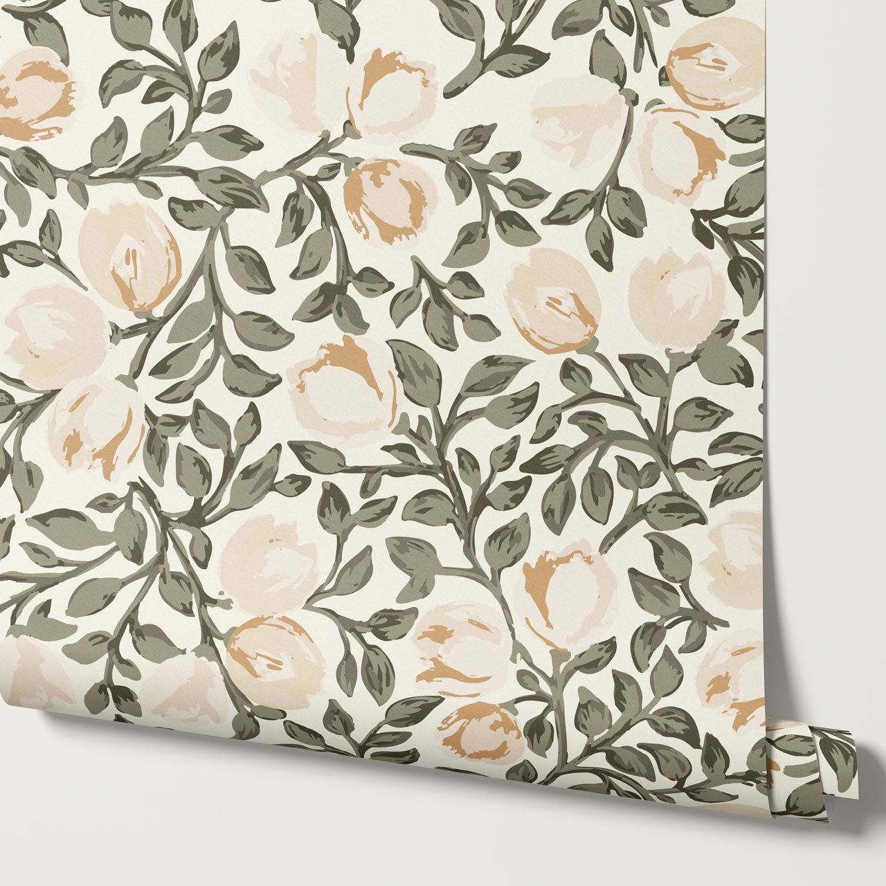 Novus Cream Blooms Wallpaper