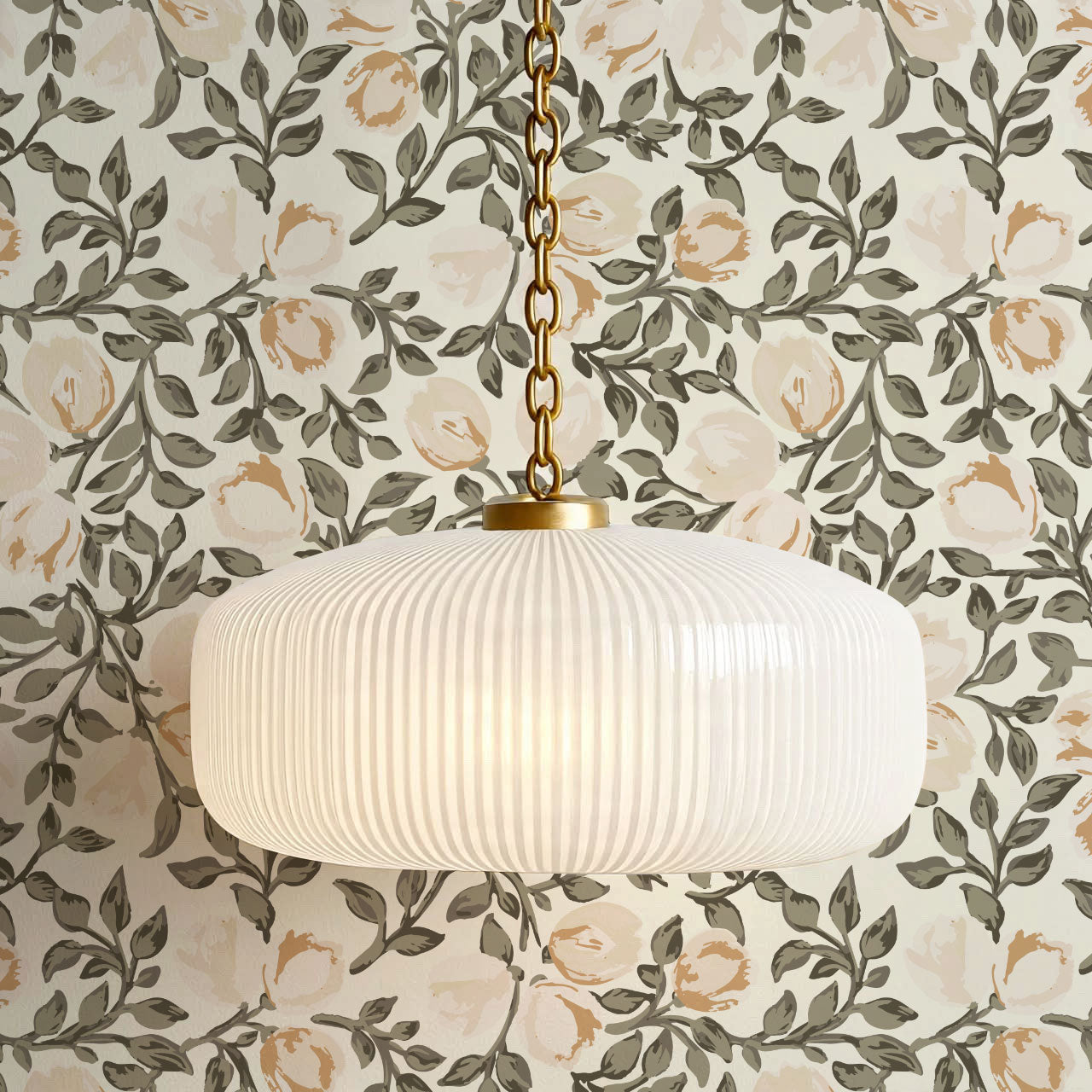 Novus Cream Blooms Wallpaper