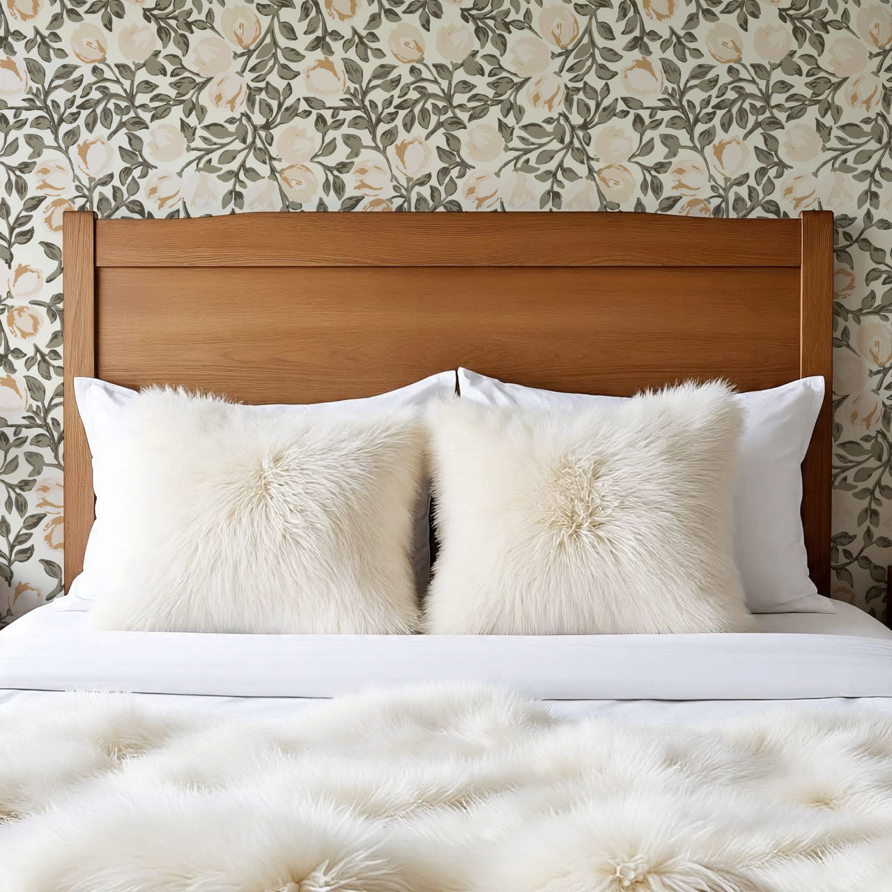 Novus Cream Blooms Wallpaper