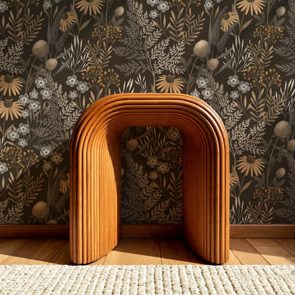 Nuria Wildflowers Earth Almond Wallpaper