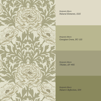 Nyla Blooming Garden Sage Wallpaper