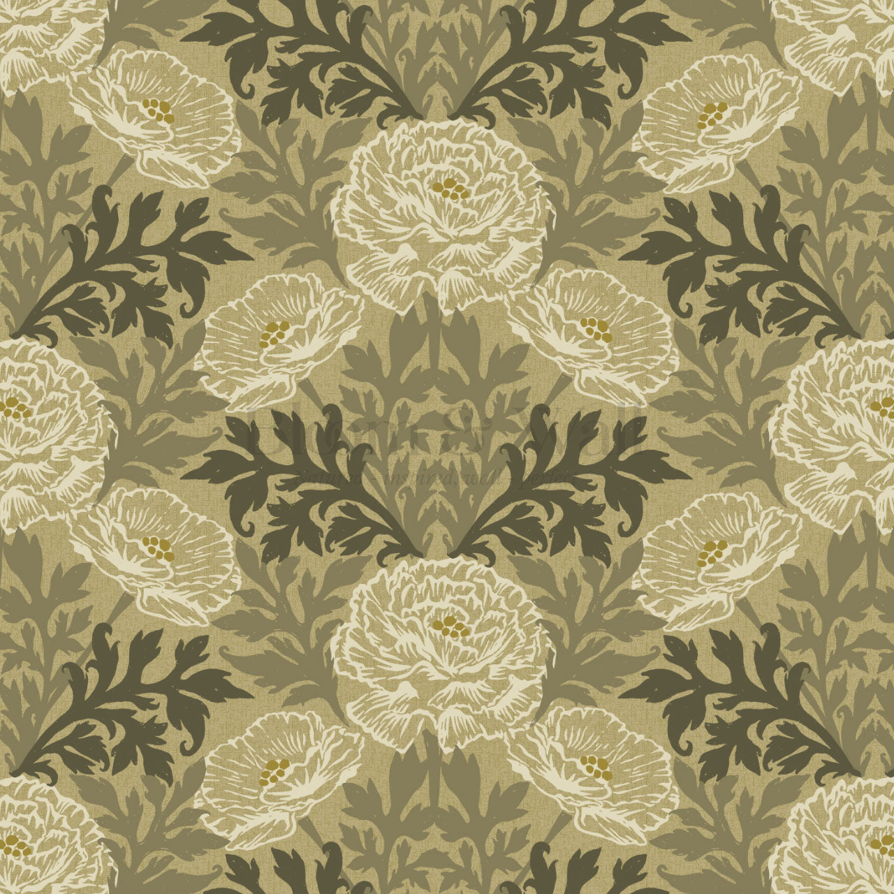 Nyla Blooming Garden Green Wallpaper
