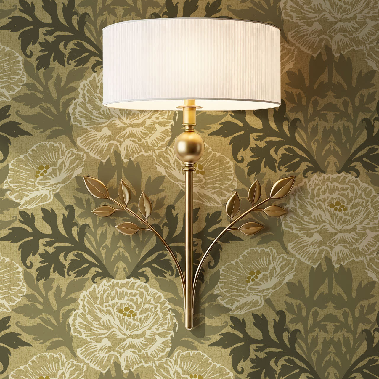 Nyla Blooming Garden Green Wallpaper
