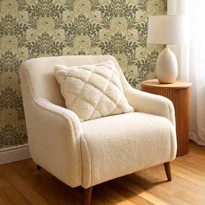 Nyla Blooming Garden Olive Gold Wallpaper