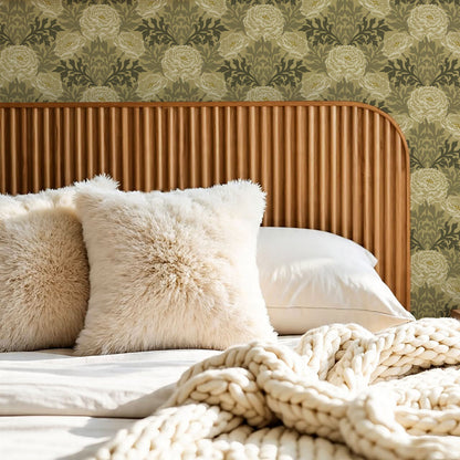 Nyla Blooming Garden Green Wallpaper