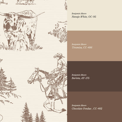 Oakley Cowboy Country Saddle Toile Wallpaper