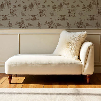 Oakley Cowboy Country Taupe Brown Toile Wallpaper