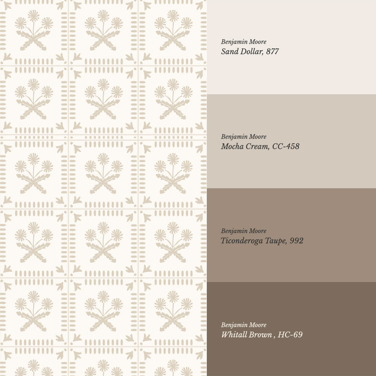 Octavie Dandelion Beige Wallpaper