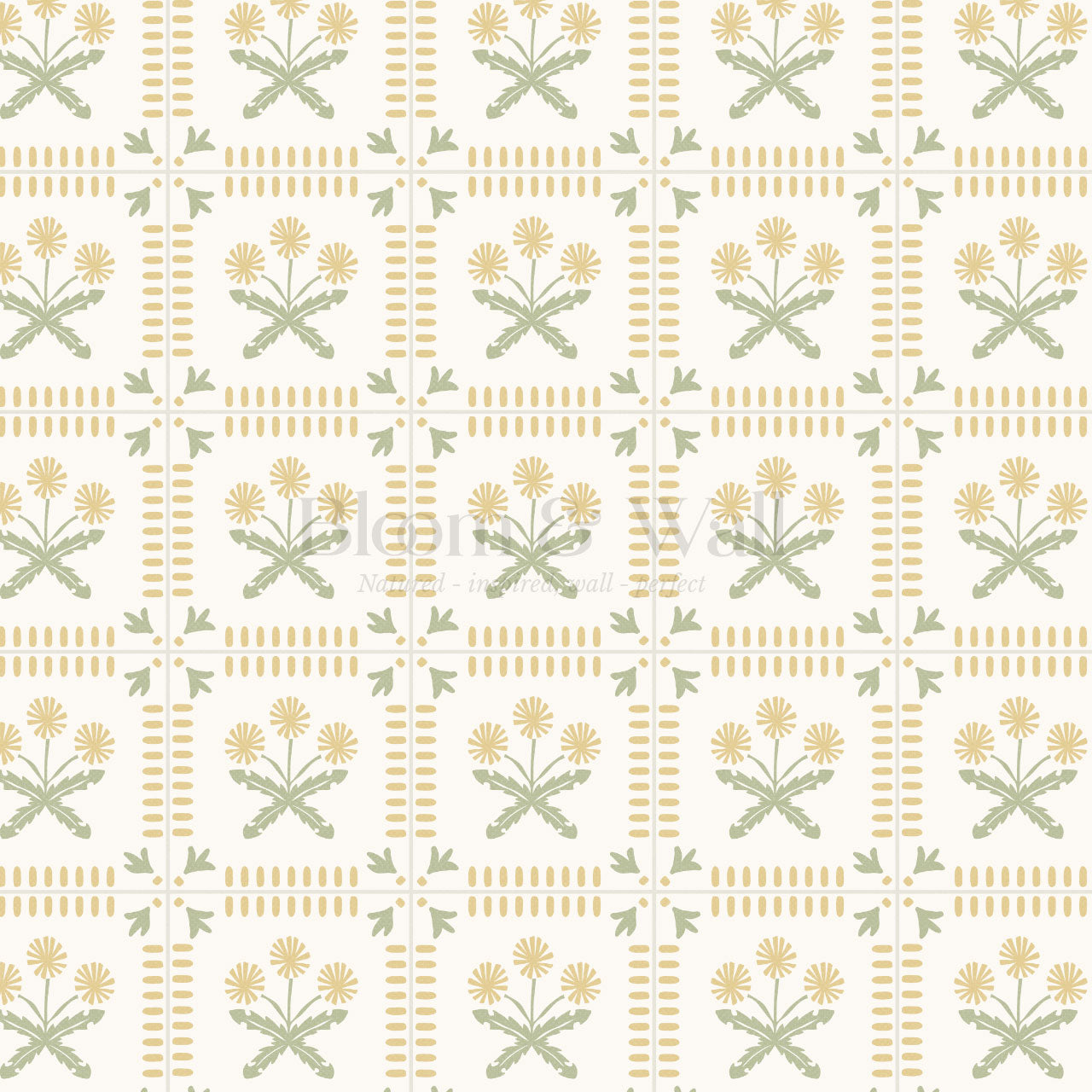 Octavie Dandelion Butter Cream Wallpaper
