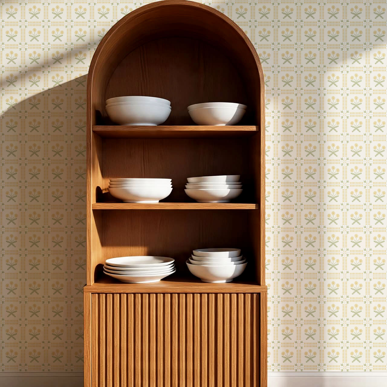 Octavie Dandelion Butter Cream Wallpaper