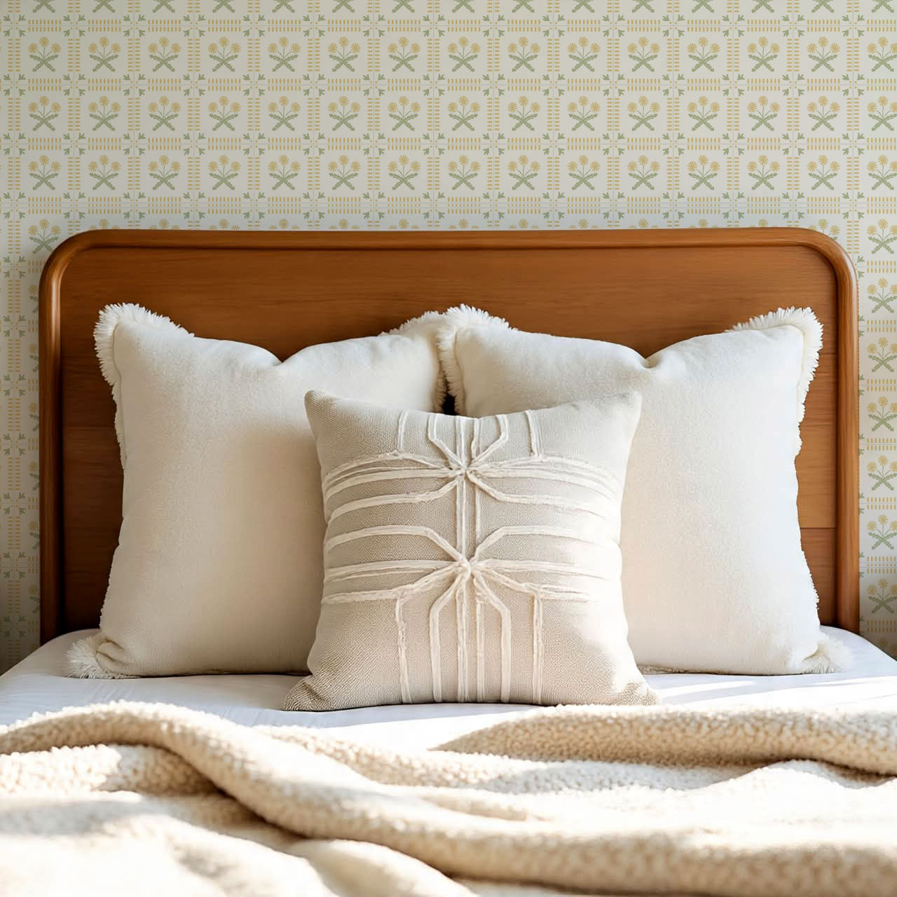 Octavie Dandelion Butter Cream Wallpaper