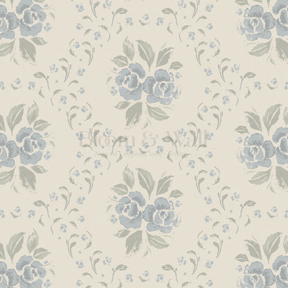 Odelia Large Bloomery Slate Beige Wallpaper