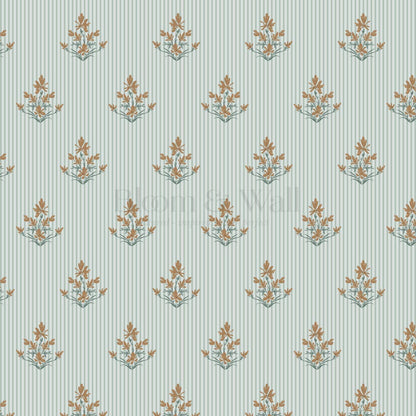 Odette Blooms Marigold Mint Wallpaper
