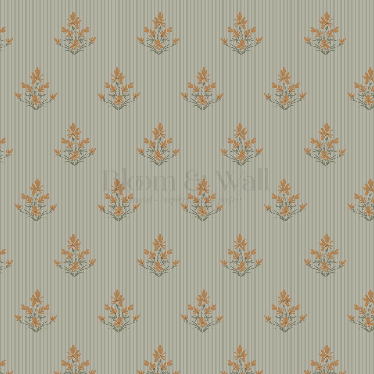 Odette Blooms Sage Wallpaper