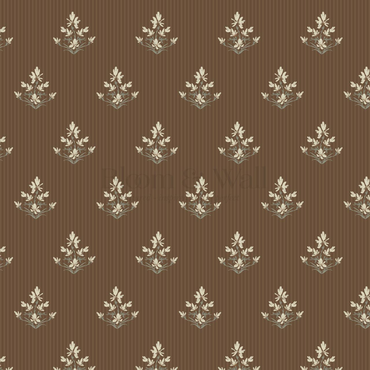 Odette Blooms Mocha Wallpaper