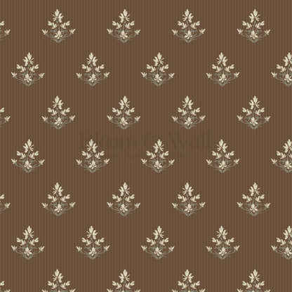 Odette Blooms Mocha Wallpaper