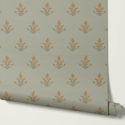 Odette Blooms Sage Wallpaper