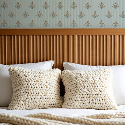 Odette Blooms Marigold Mint Wallpaper