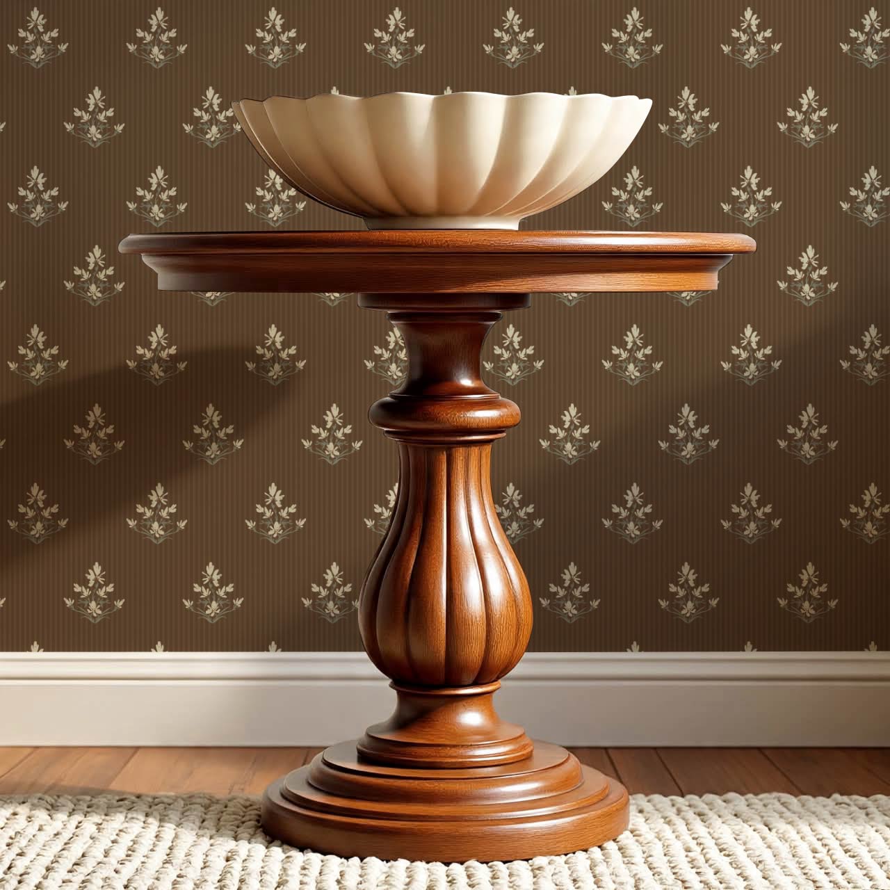 Odette Blooms Mocha Wallpaper