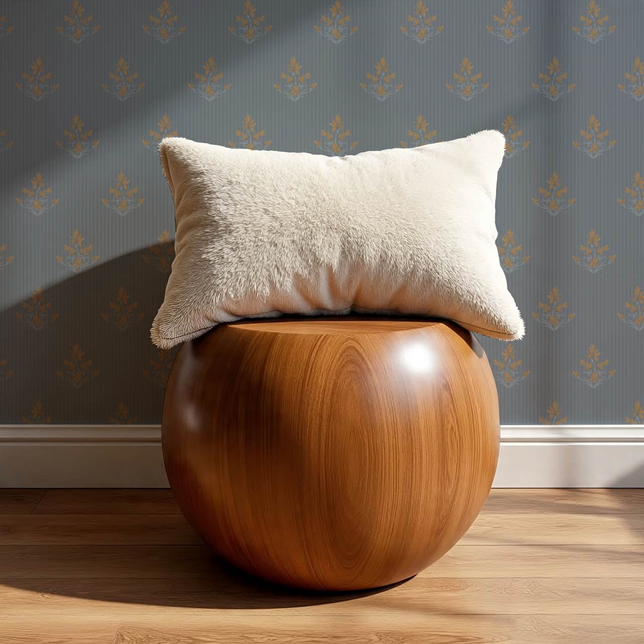 Odette Blooms Slate Blue Wallpaper