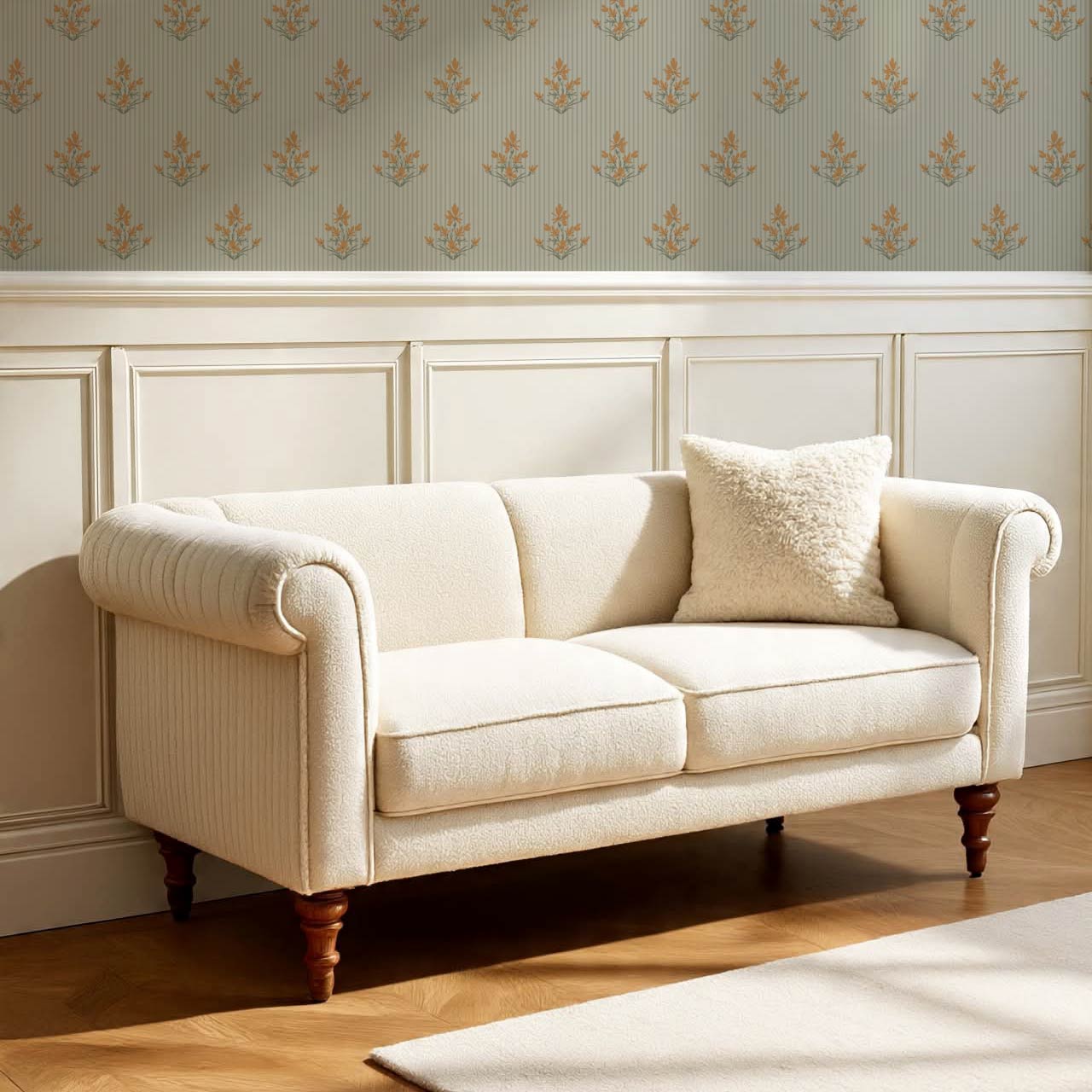 Odette Blooms Sage Wallpaper