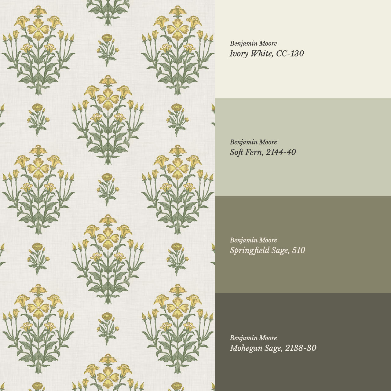 Odile Spring Yellow Weeds Wallpaper
