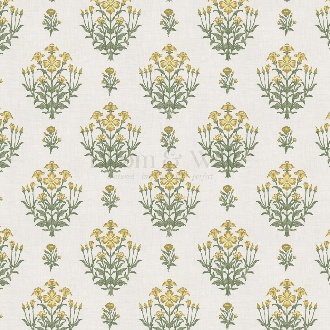 Odile Spring Yellow Weeds Wallpaper