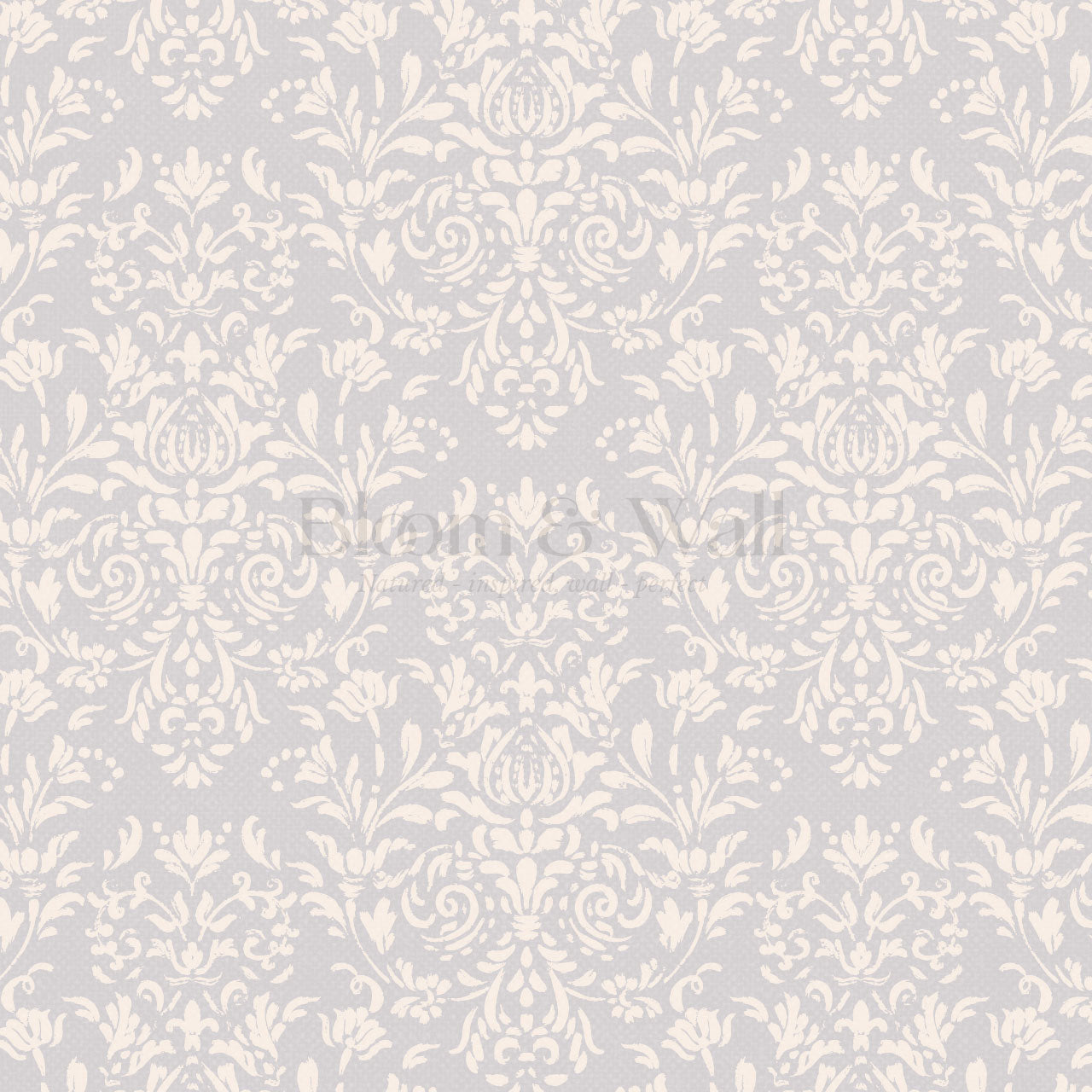 Ofelia Damask French Blue Wallpaper