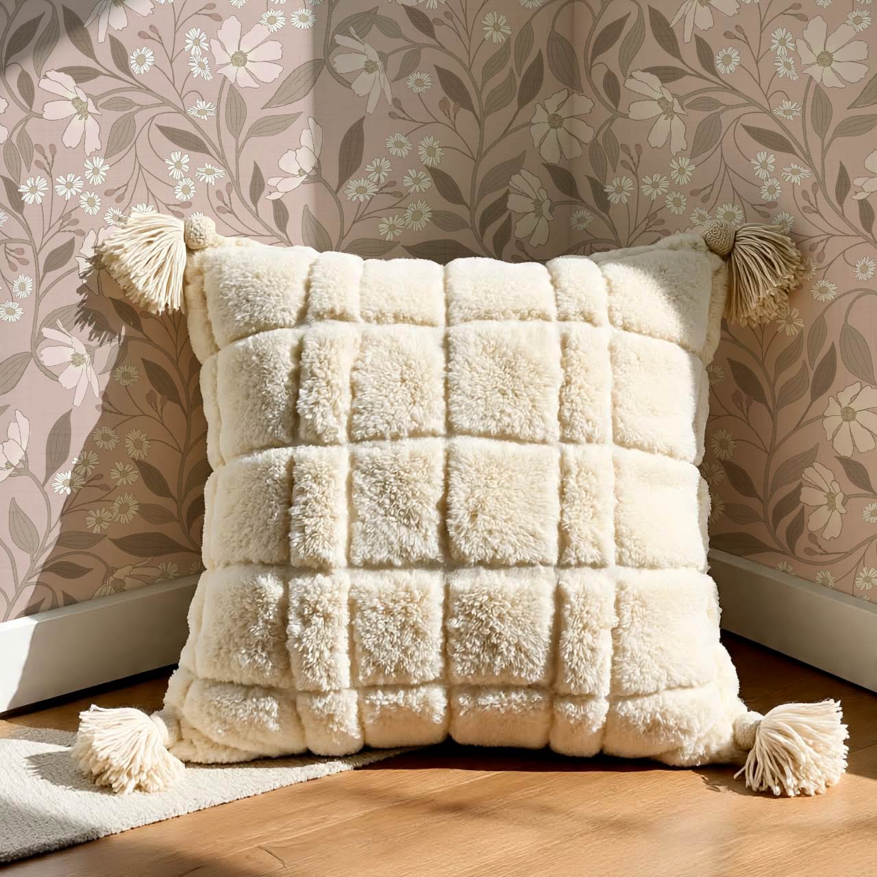 Oksana Trailing Floral Coral Wallpaper