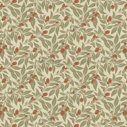 Oliva Vines Rust Wallpaper