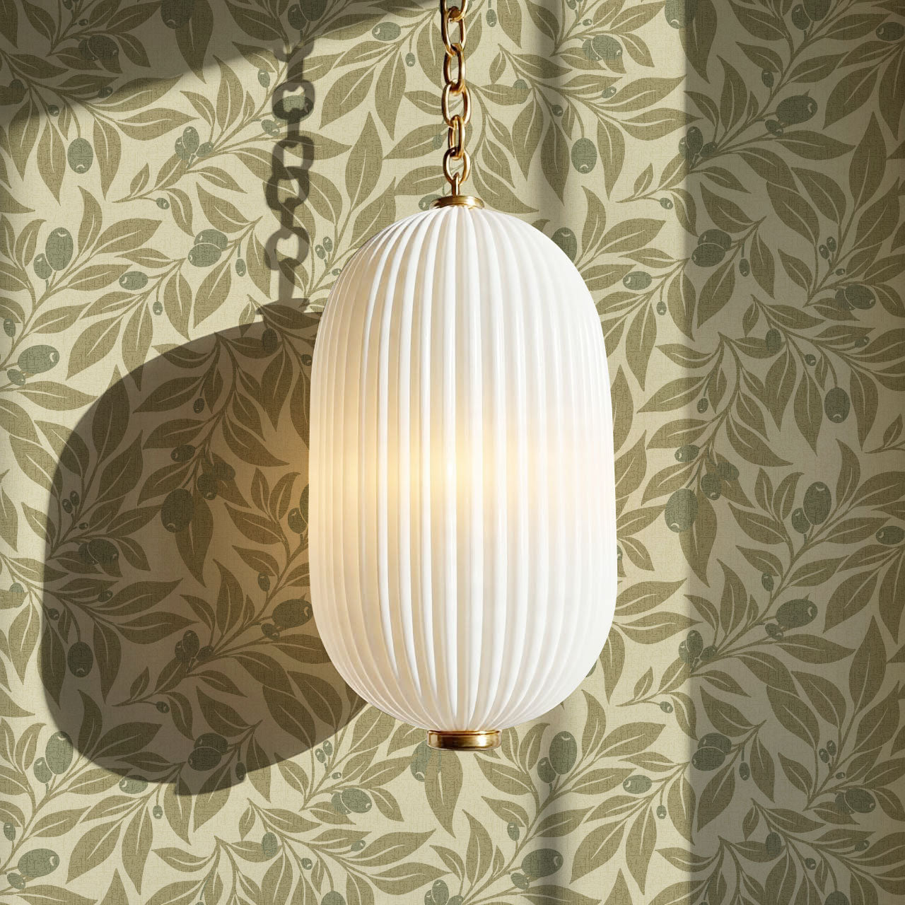 Oliva Vines Green Wallpaper