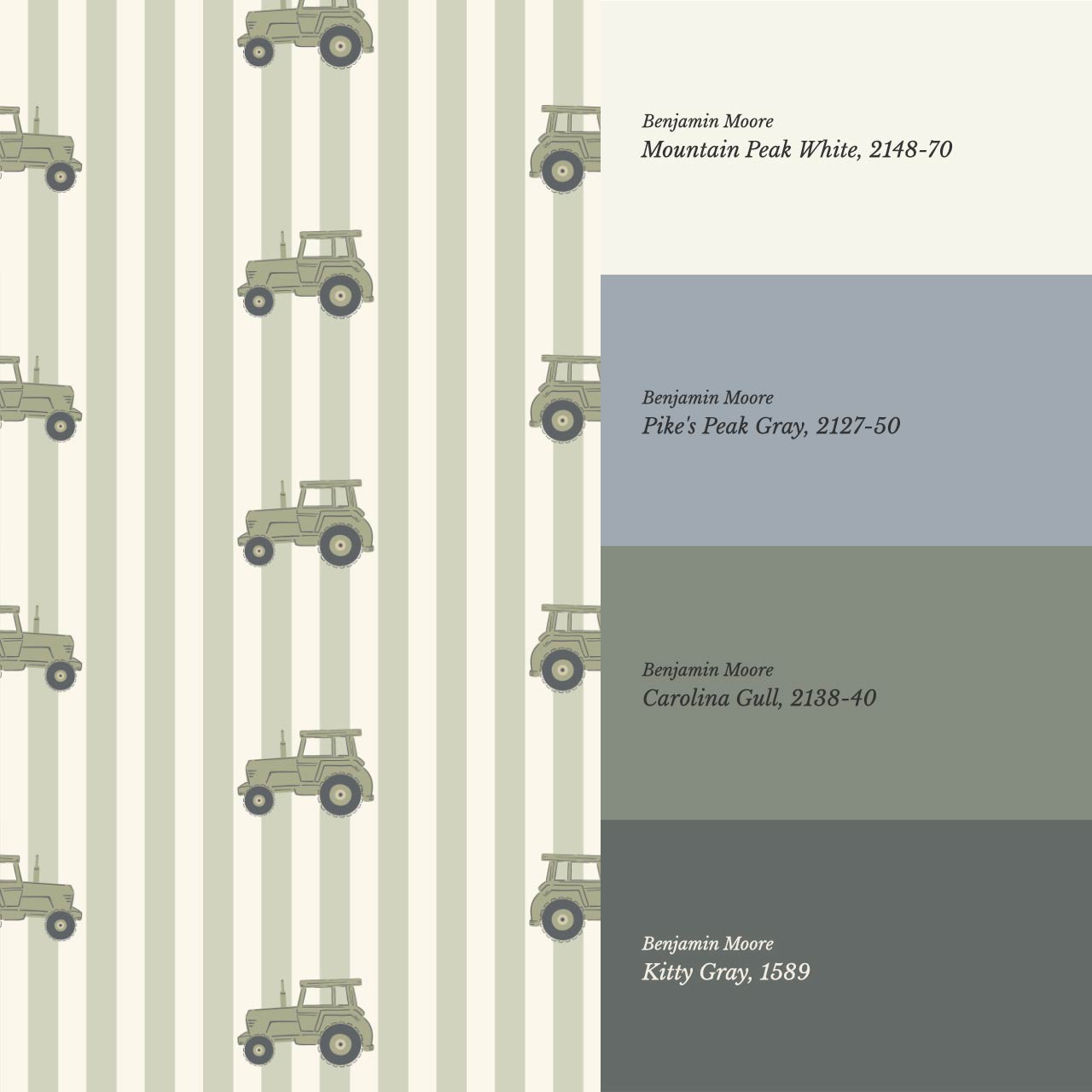 Oliver Tractors Green Stripe Tractor Wallpaper