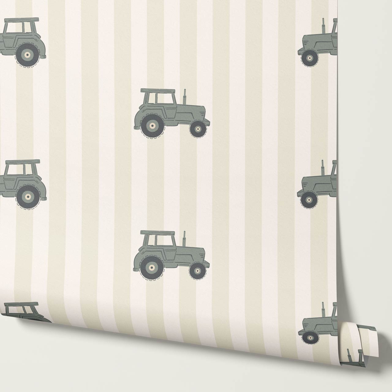 Oliver Tractors Yellow Stripe Green Tractor Wallpaper