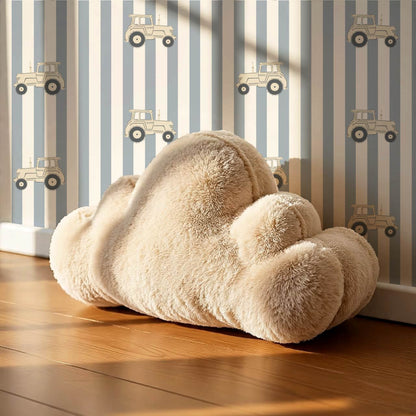 Oliver Tractors Blue Stripe Tan Tractor Wallpaper