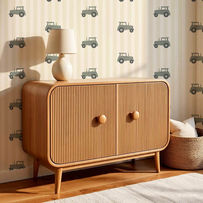 Oliver Tractors Yellow Stripe Green Tractor Wallpaper