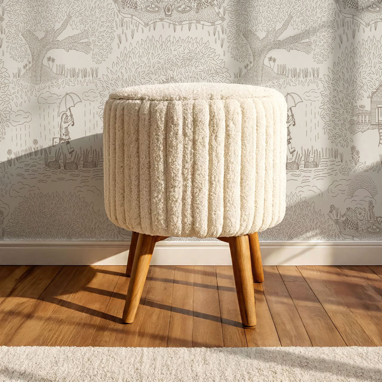 Olivia Outdoor Play Taupe Wallpaper