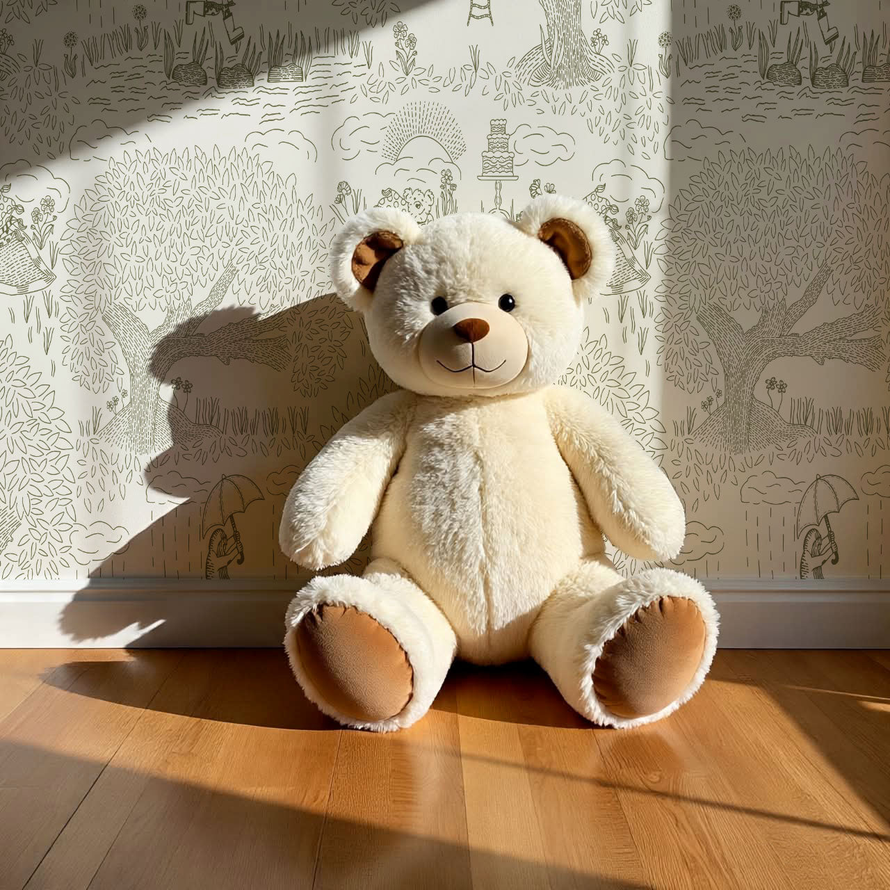 Olivia Outdoor Play Sage Wallpaper