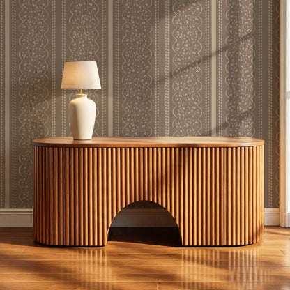 Ophelia Floral Scallop Dark Cocoa Wallpaper
