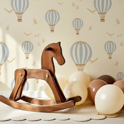 Ottilie Hot Air Balloons Blue Wallpaper