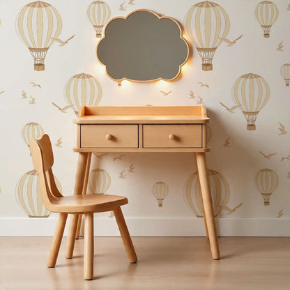 Ottilie Hot Air Balloons Yellow Wallpaper