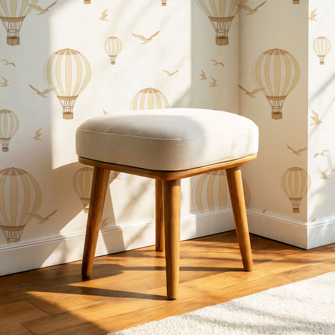 Ottilie Hot Air Balloons Yellow Wallpaper
